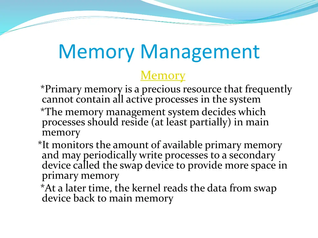 memory management