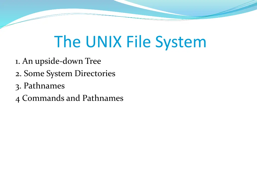 the unix file system