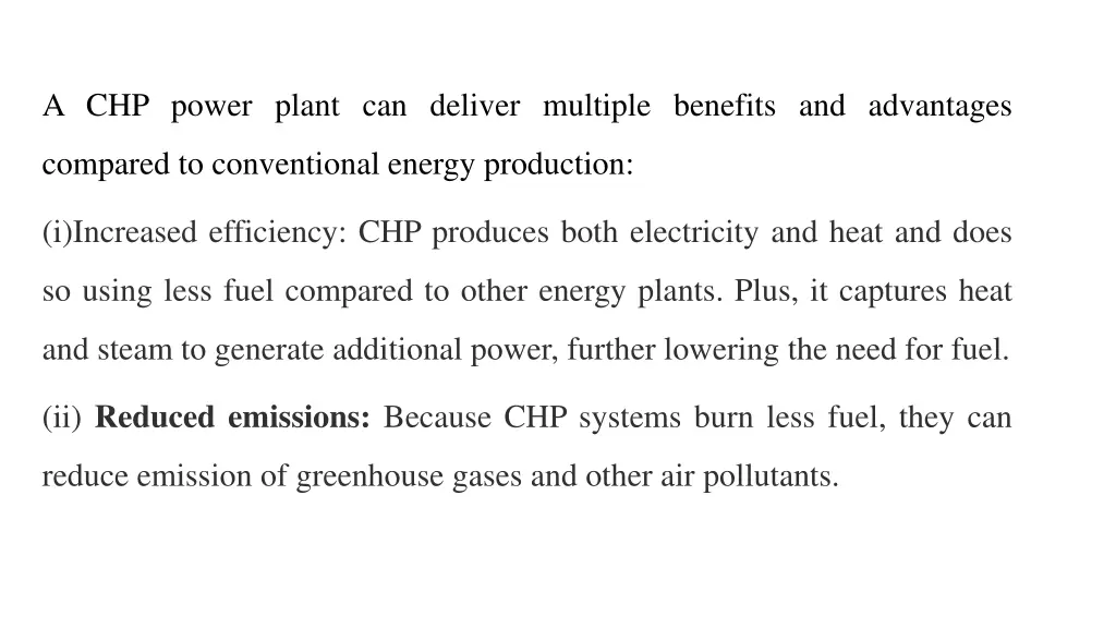 a chp power plant can deliver multiple benefits