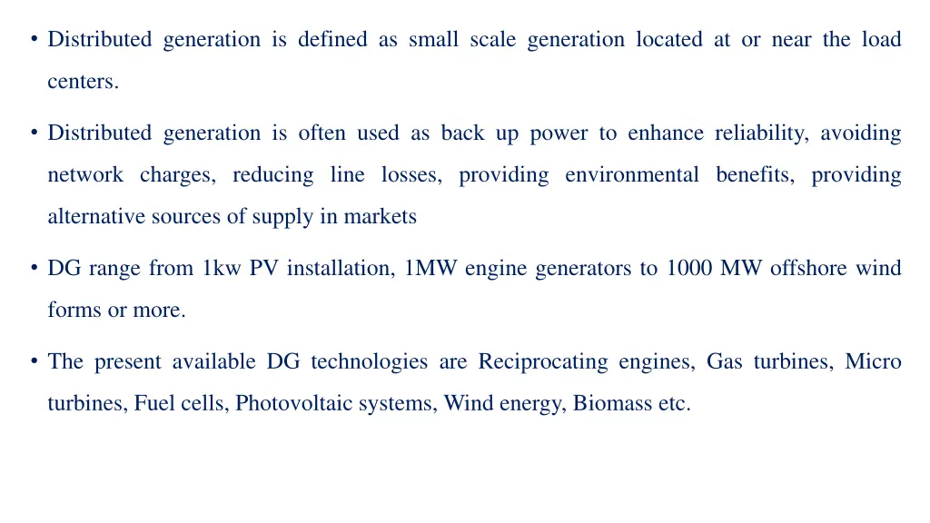 distributed generation is defined as small scale