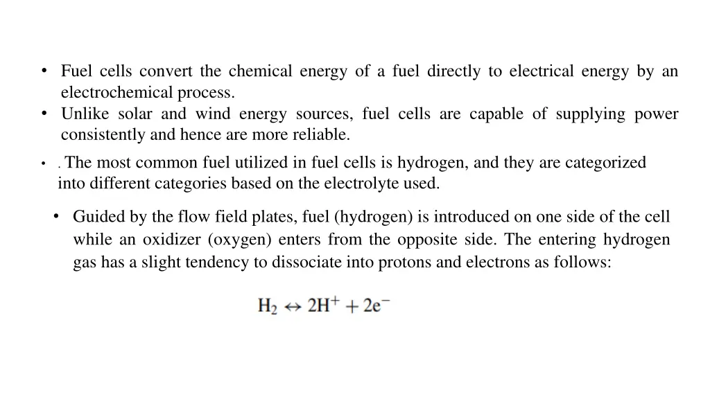 fuel cells convert the chemical energy of a fuel