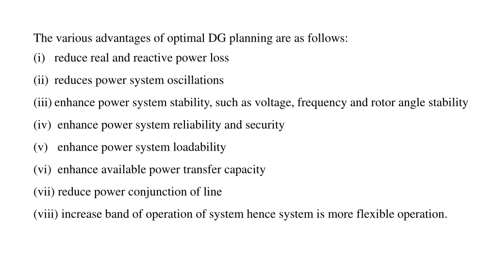 the various advantages of optimal dg planning
