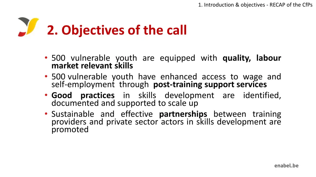 1 introduction objectives recap of the cfps 1