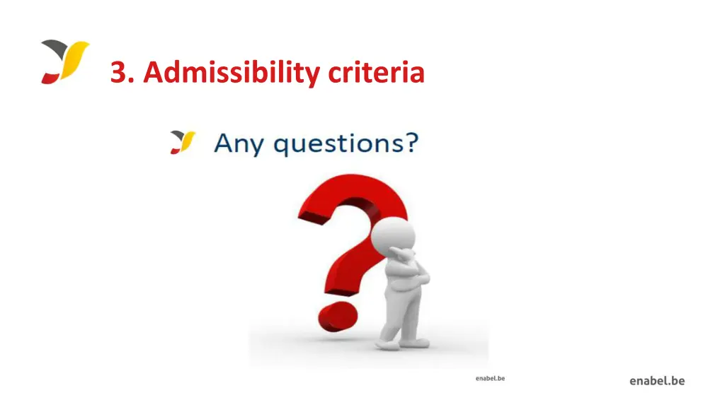 3 admissibility criteria 1