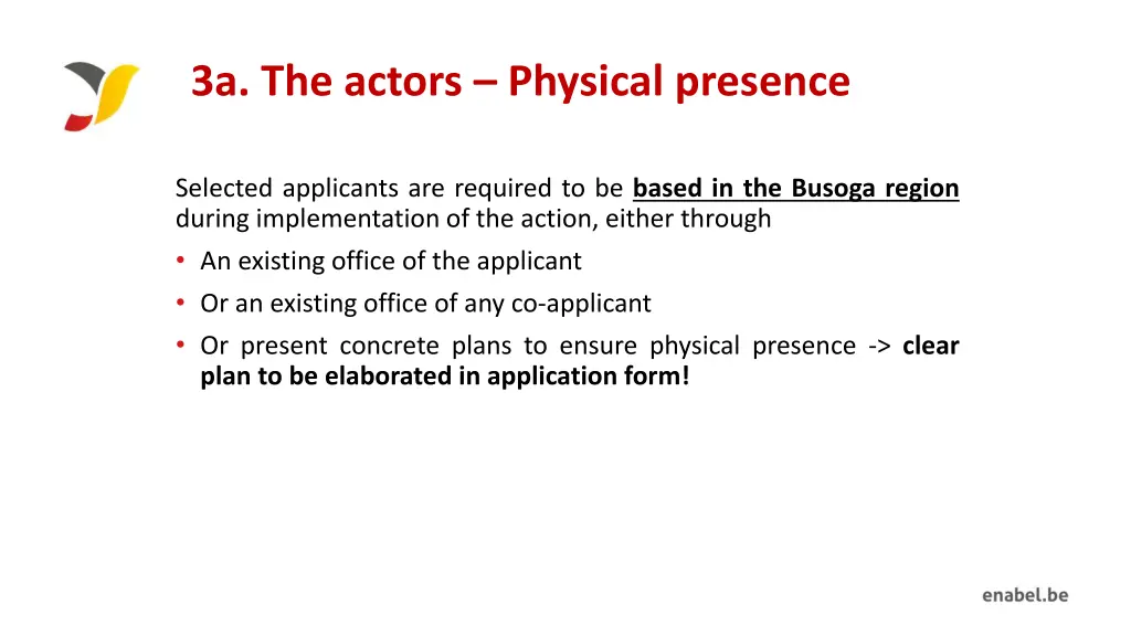 3a the actors physical presence