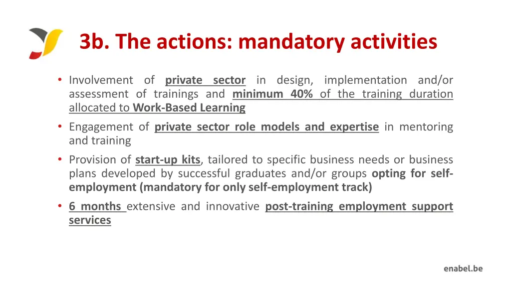 3b the actions mandatory activities 1