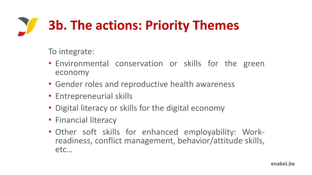 3b the actions priority themes