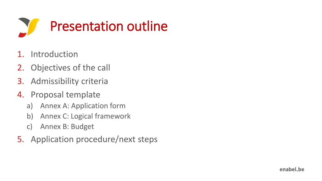 presentation presentation outline
