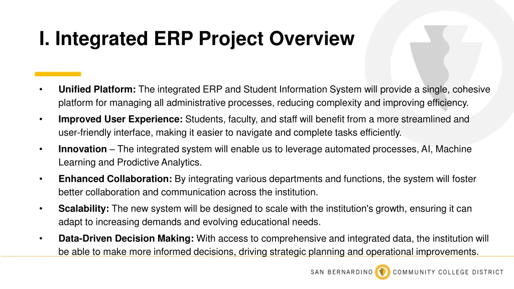 i integrated erp project overview