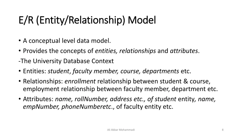 e r entity relationship e r entity relationship