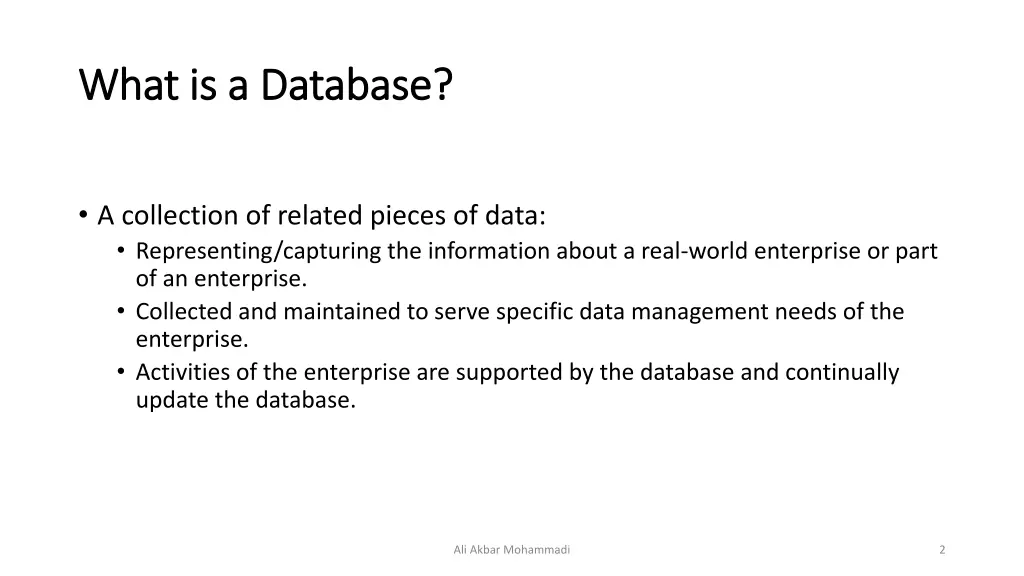 what what is a database is a database