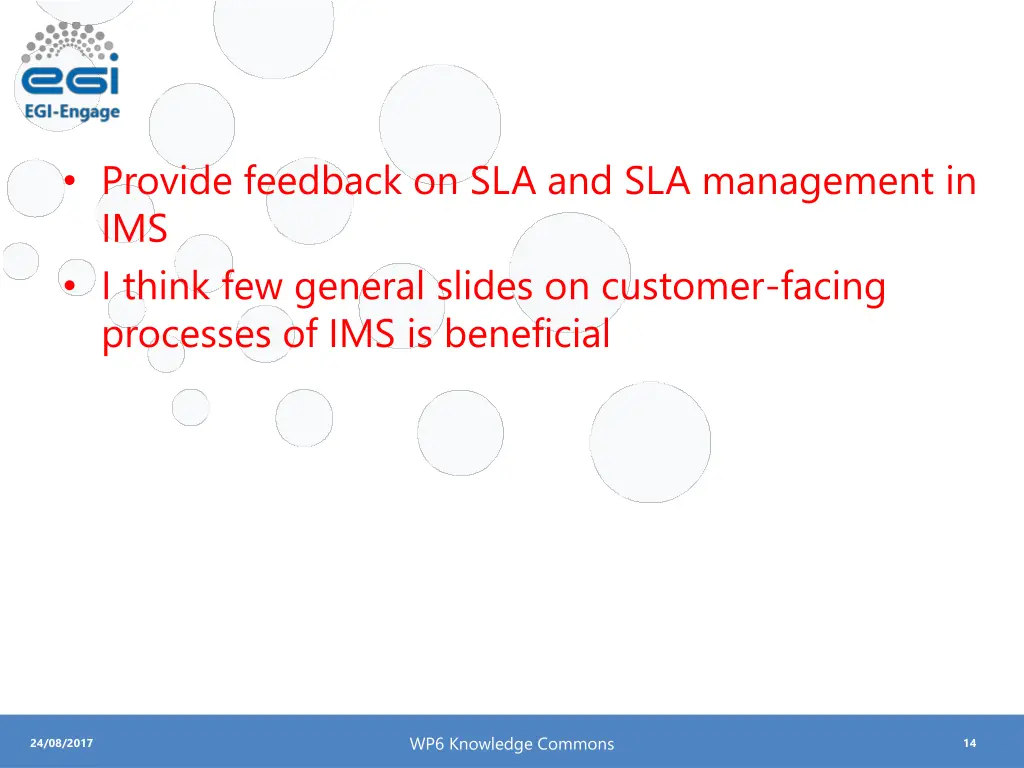 provide feedback on sla and sla management