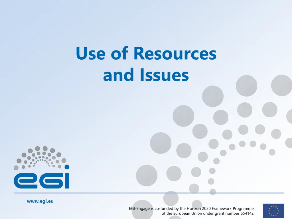 use of resources and issues