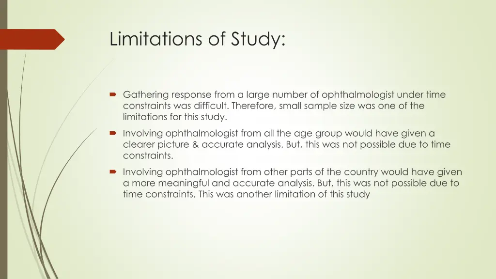 limitations of study