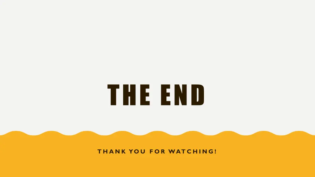 the end
