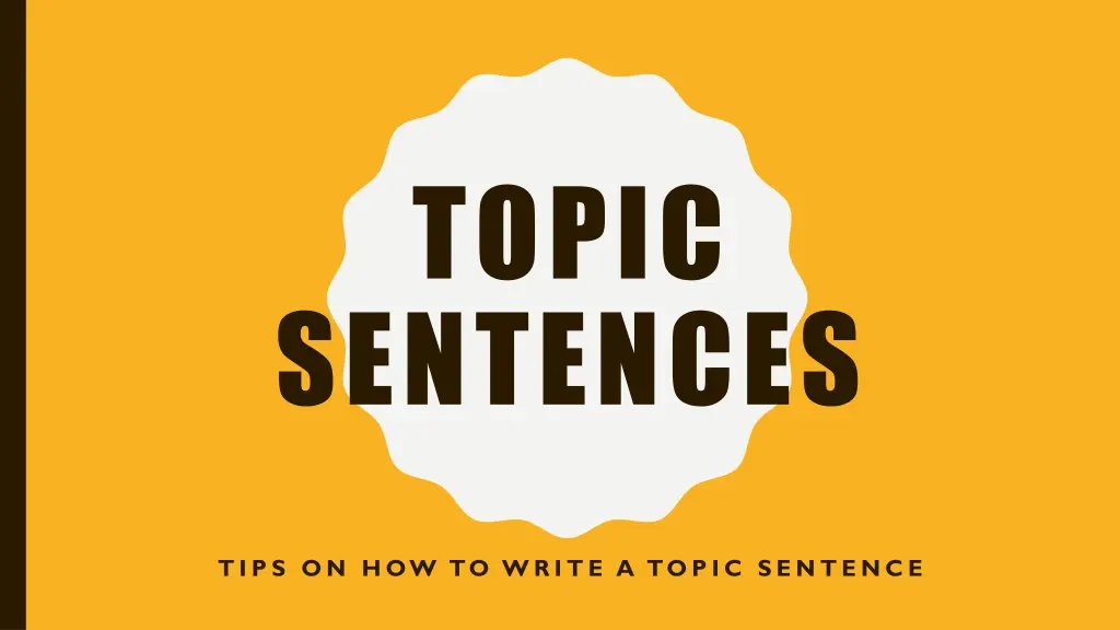 topic sentences