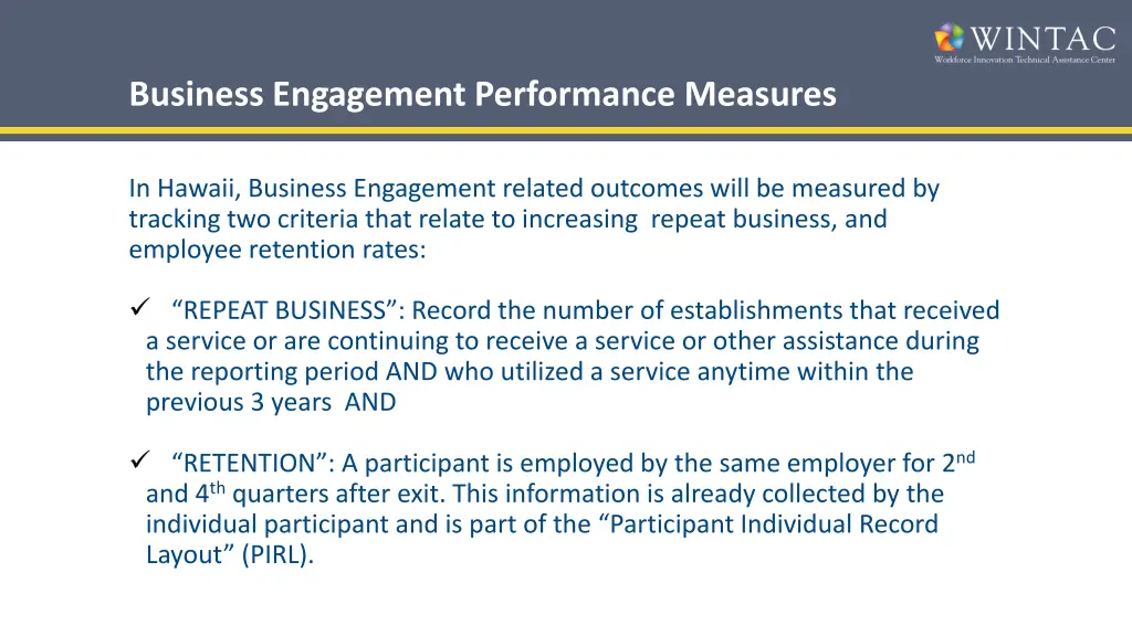 business engagement performance measures