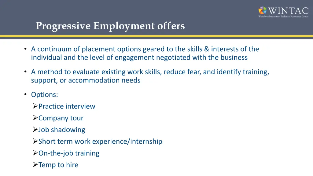 progressive employment offers