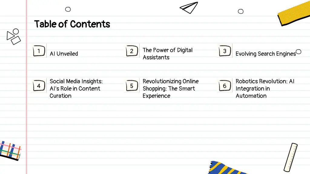table of contents table of contents