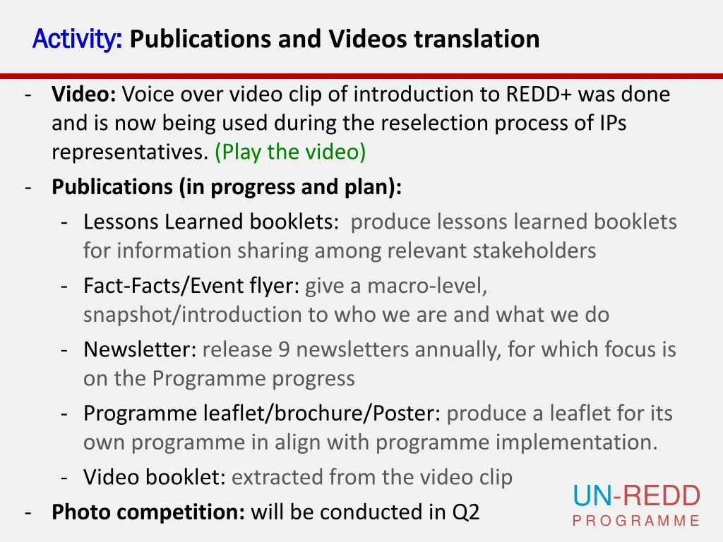 activity activity publications and videos