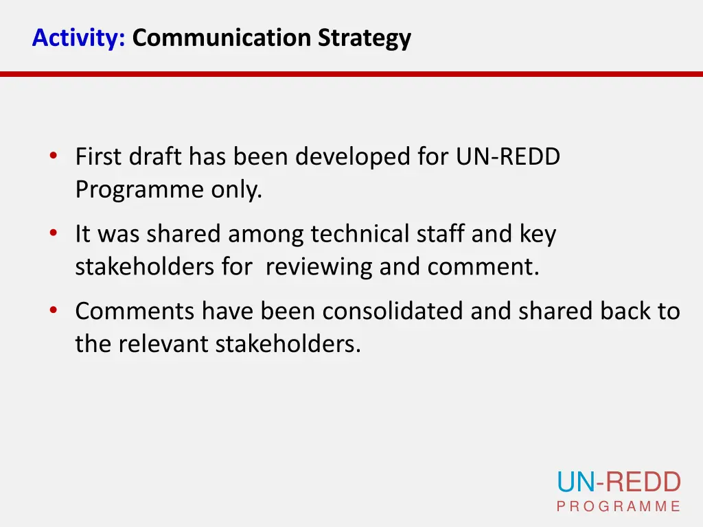activity communication strategy