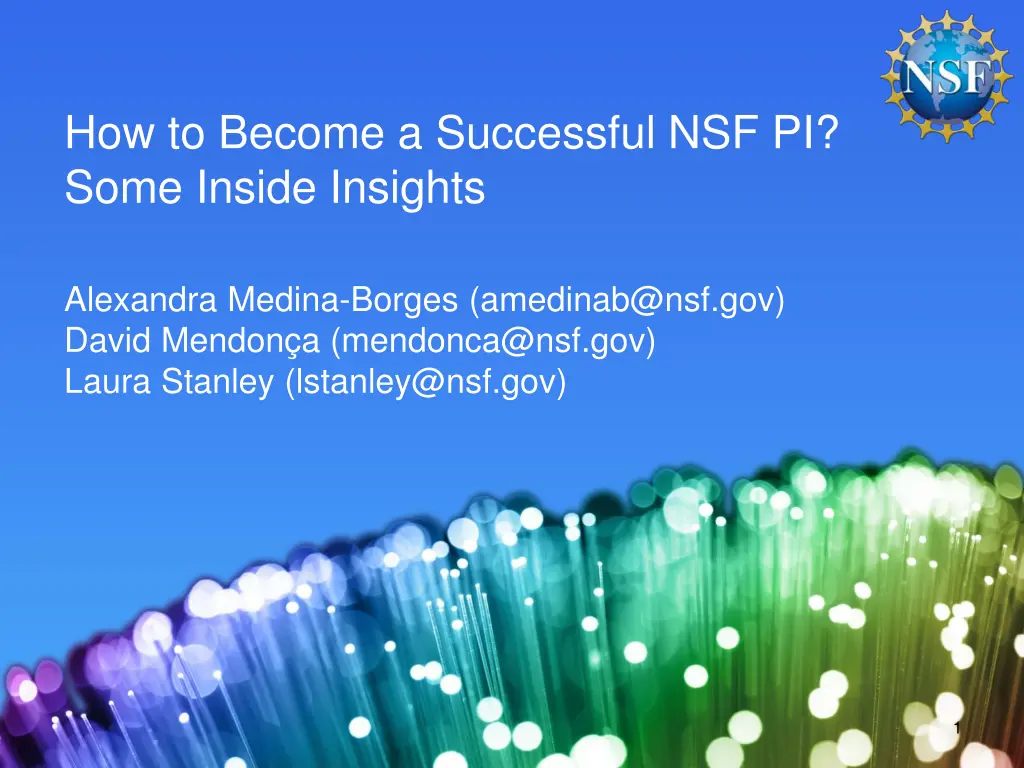 how to become a successful nsf pi some inside