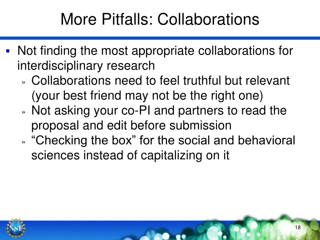 more pitfalls collaborations