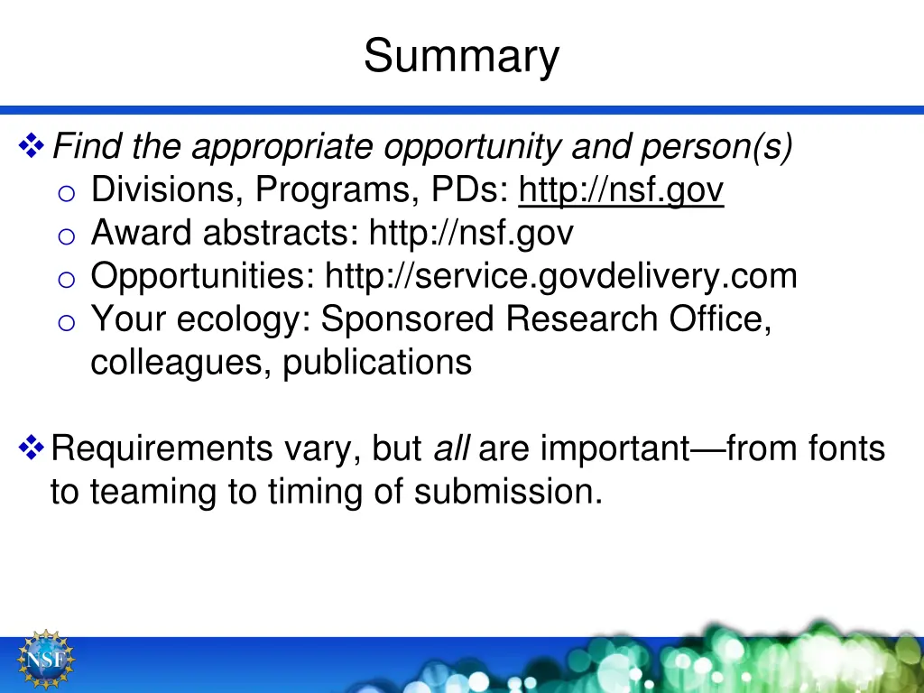 summary