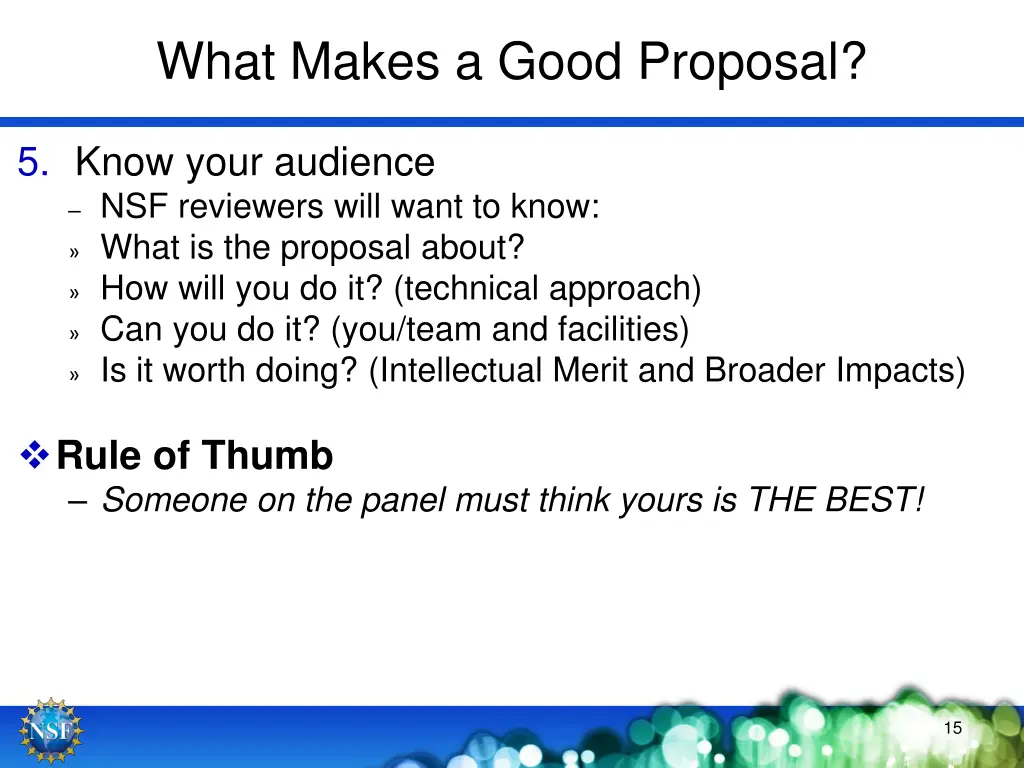 what makes a good proposal