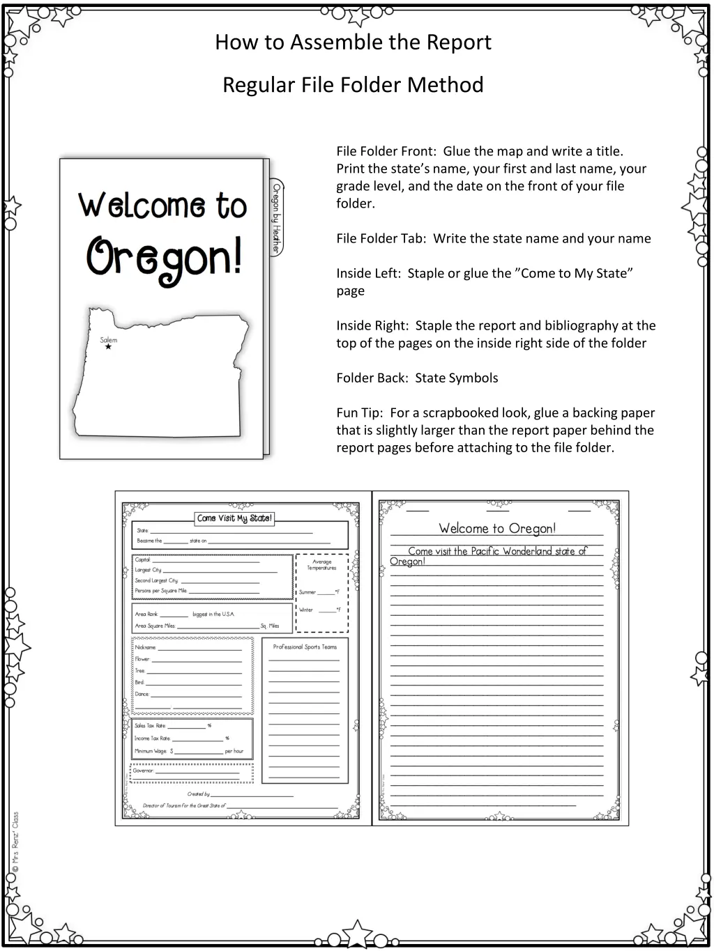 how to assemble the report