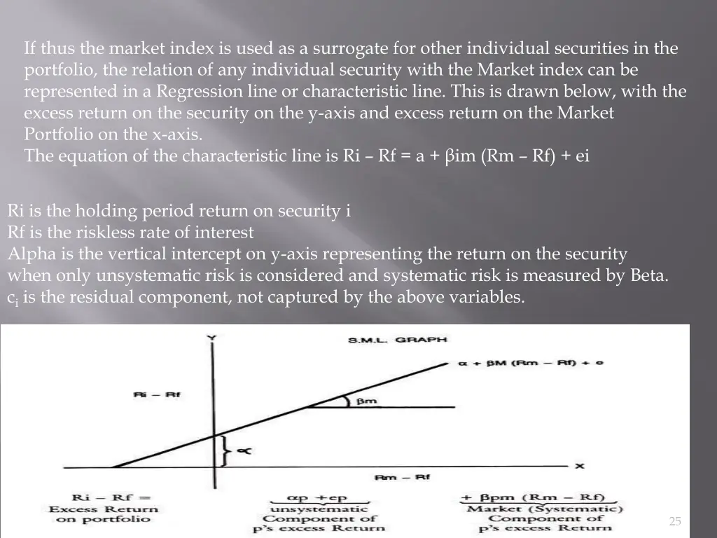 if thus the market index is used as a surrogate