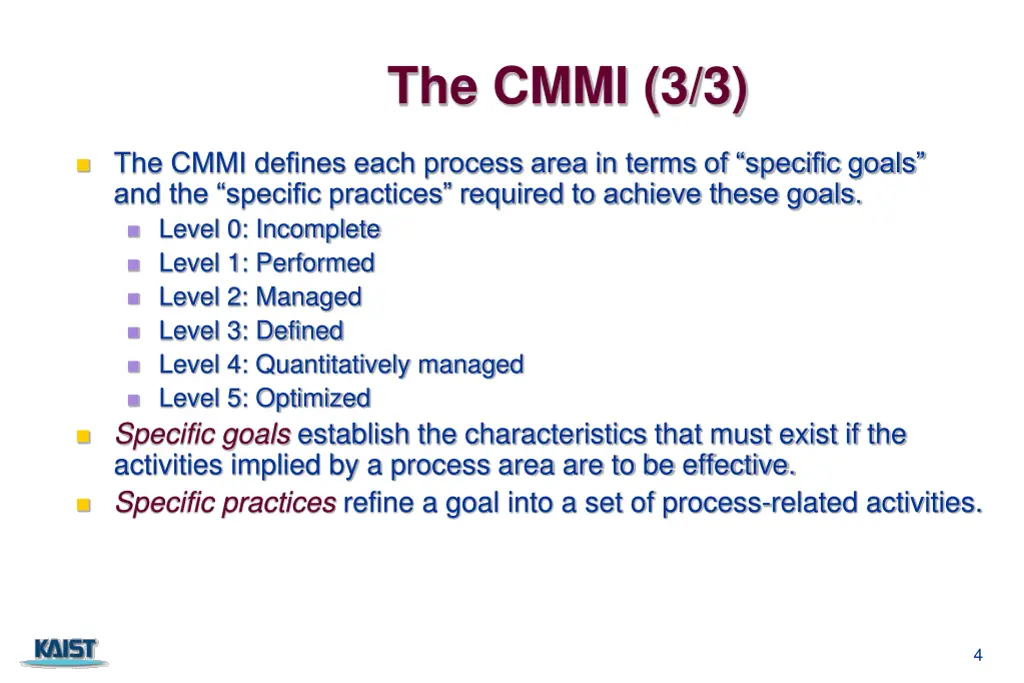the cmmi 3 3