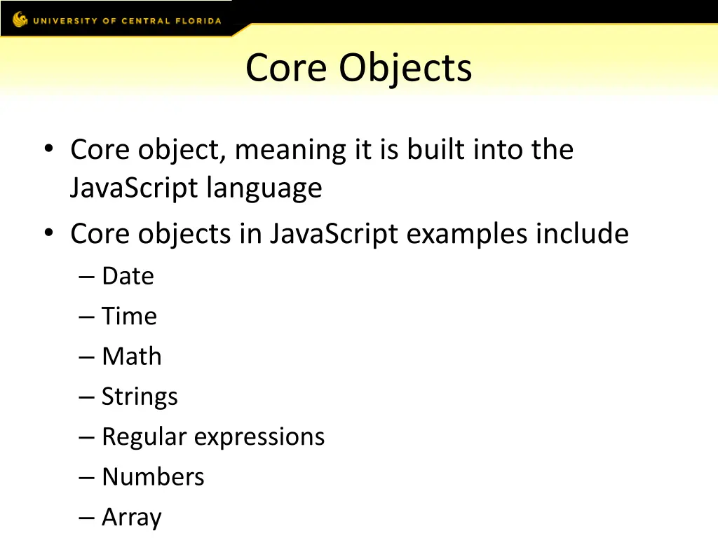 core objects