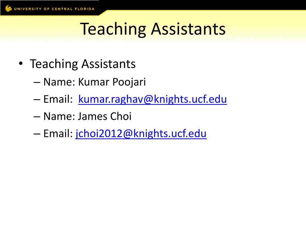 teaching assistants