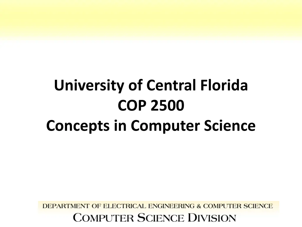 university of central florida cop 2500 concepts