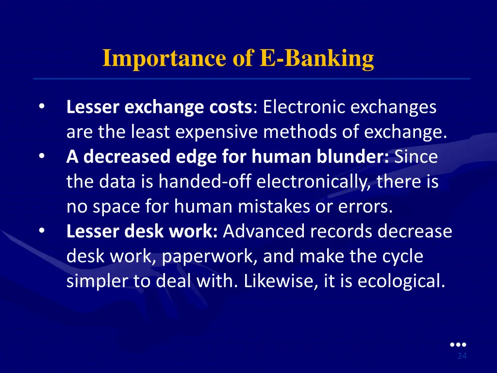 importance of e banking