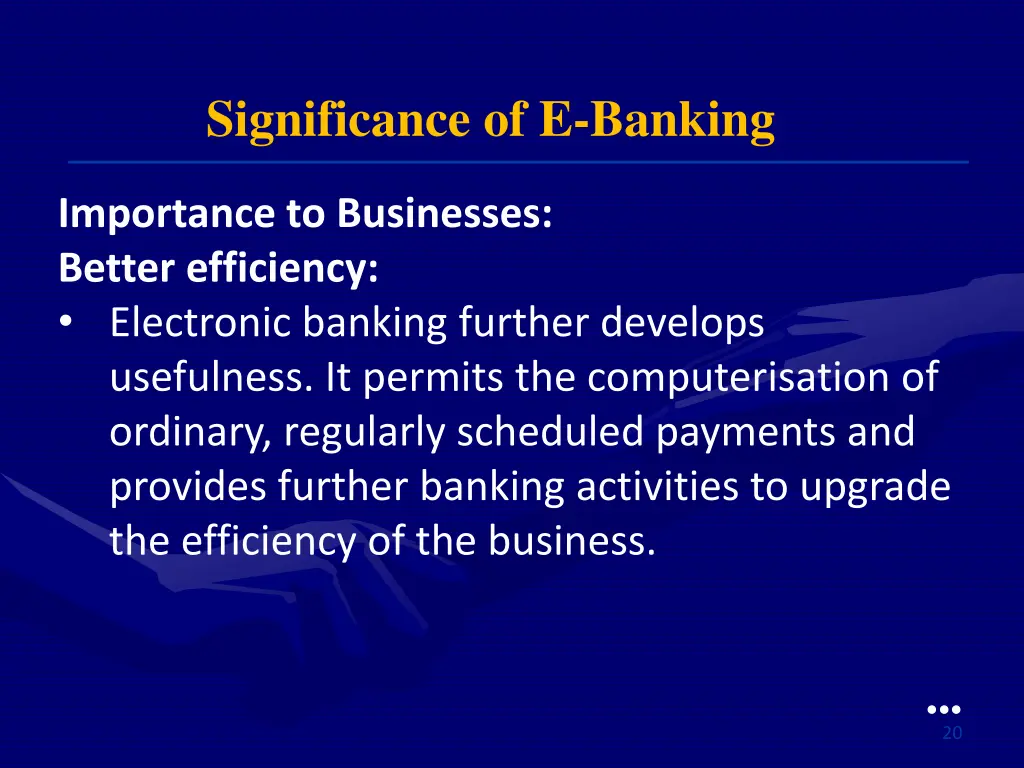 significance of e banking 1