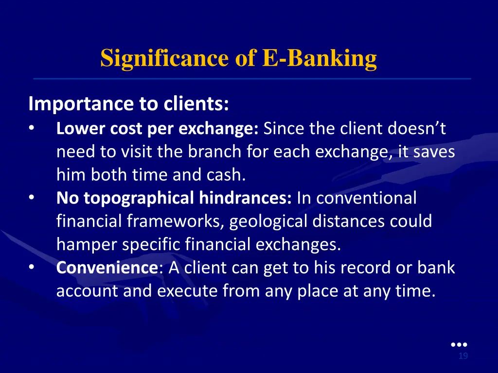 significance of e banking