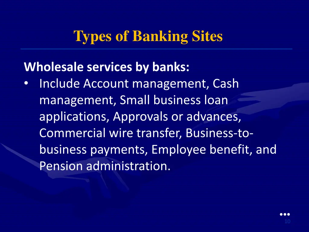 types of banking sites 1