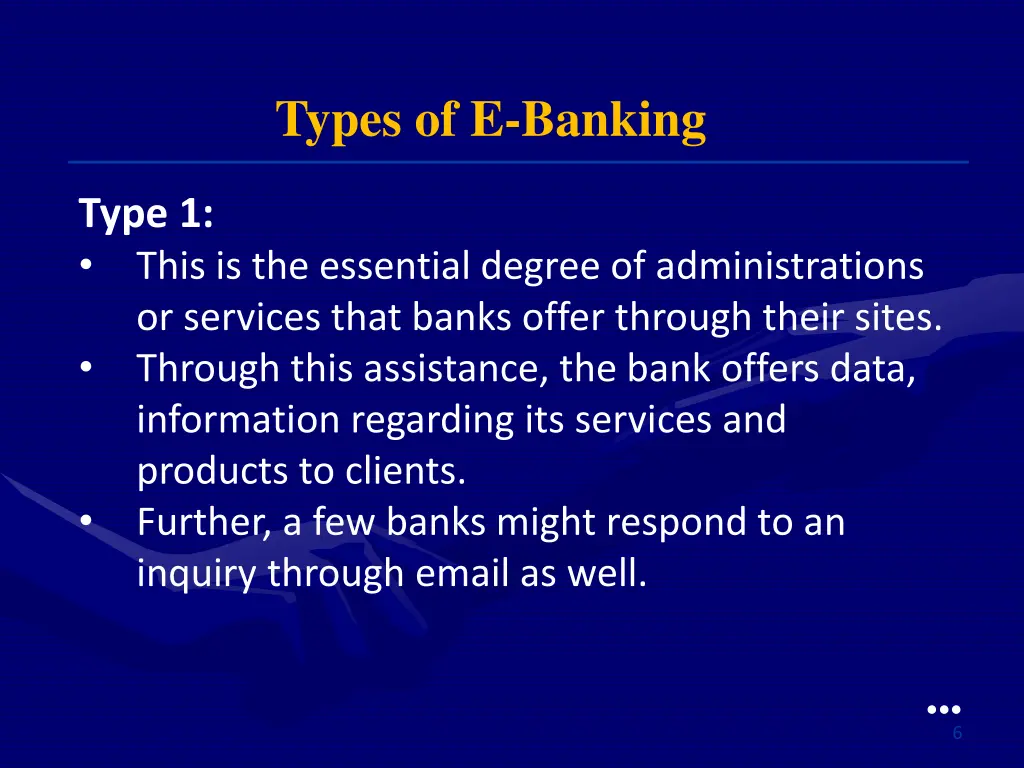 types of e banking