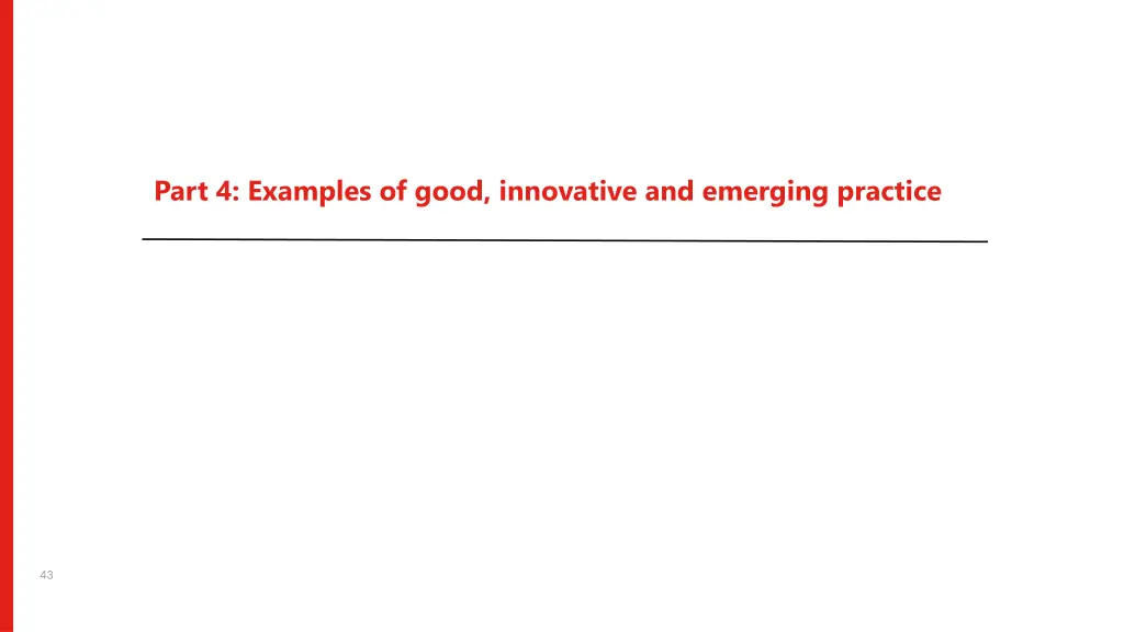 part 4 examples of good innovative and emerging
