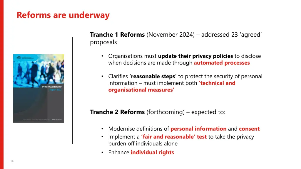 reforms are underway