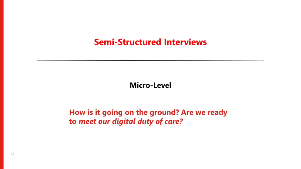 semi structured interviews