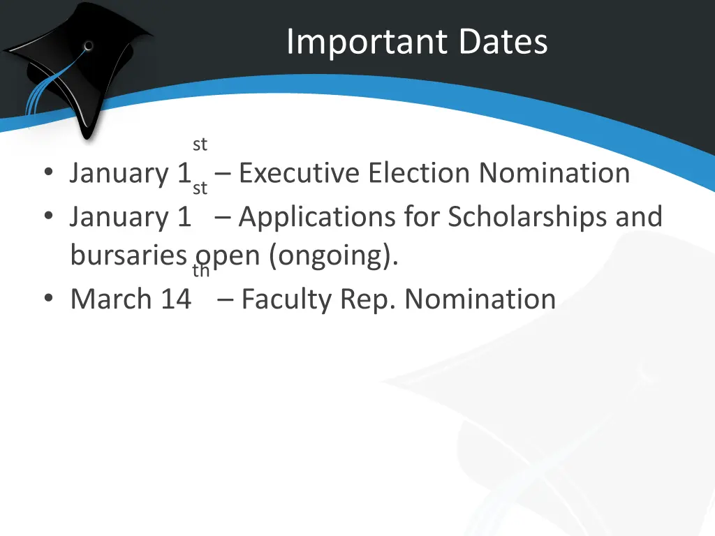 important dates