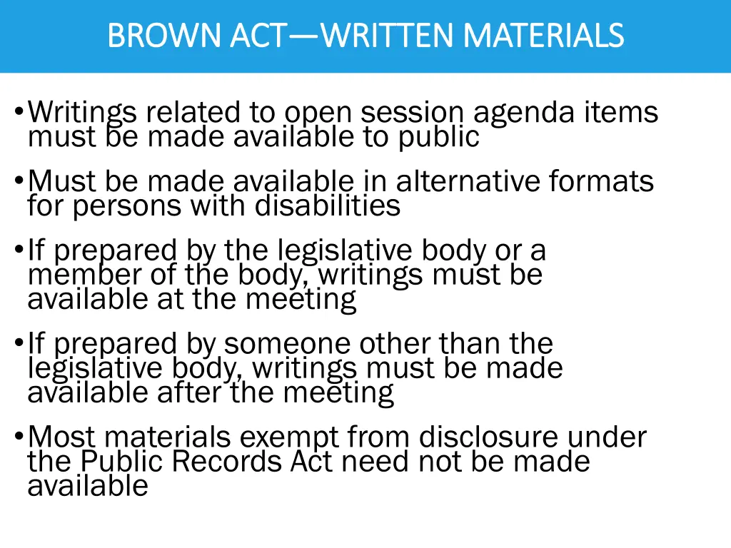 brown act brown act
