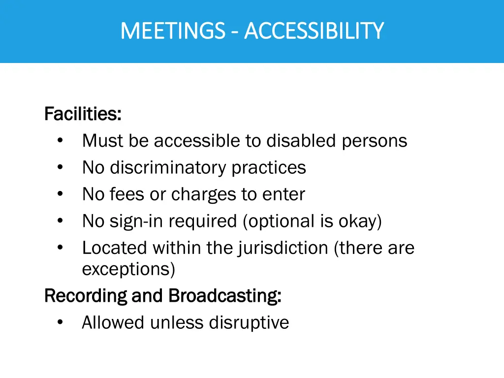meetings meetings accessibility accessibility