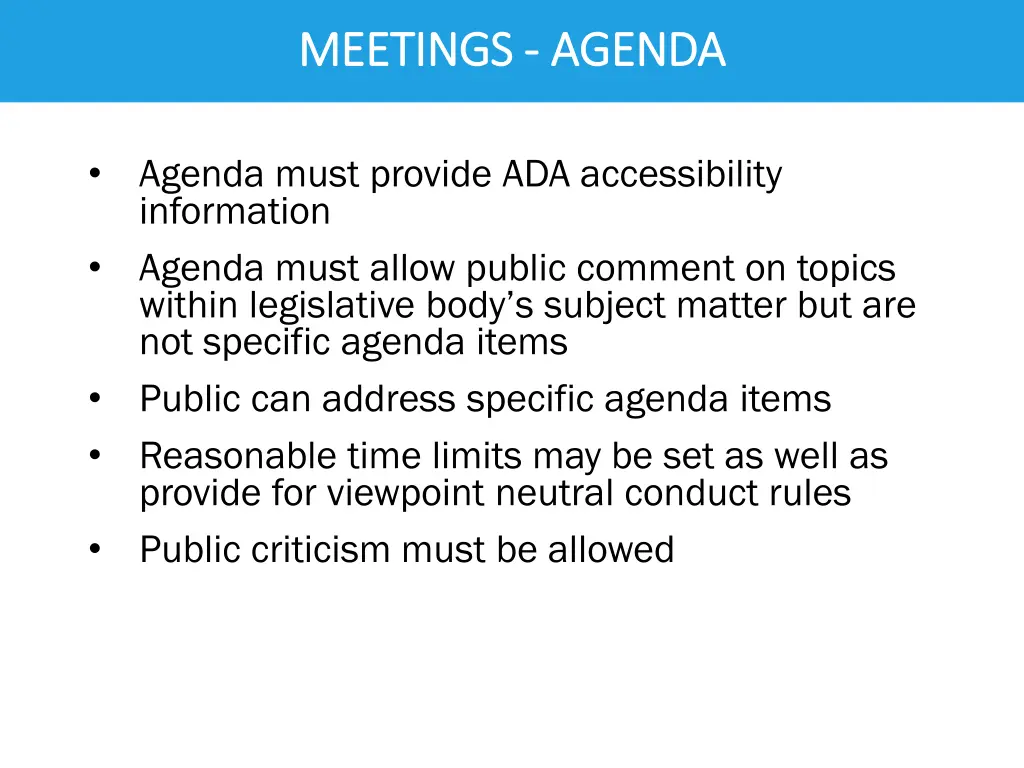 meetings meetings agenda
