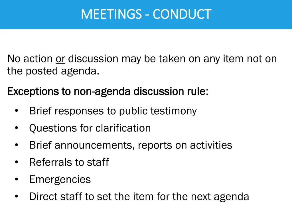 meetings meetings conduct