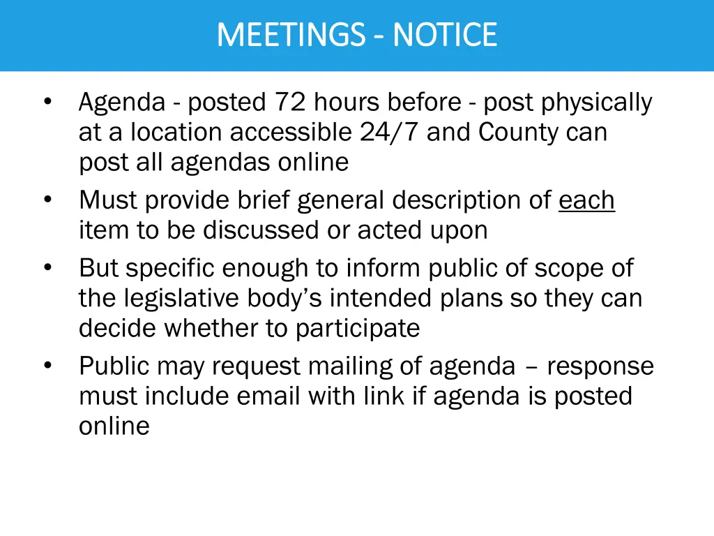 meetings meetings notice