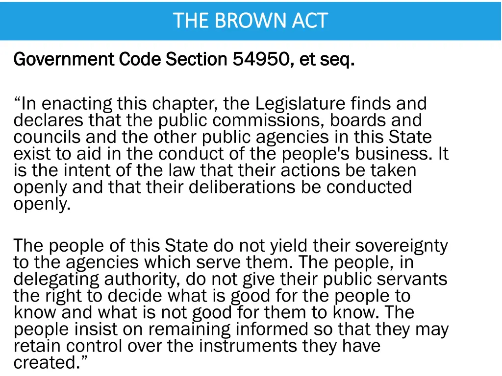 the brown act the brown act